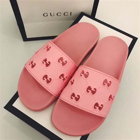 purple and gold gucci slides|pink Gucci slides farfetch.